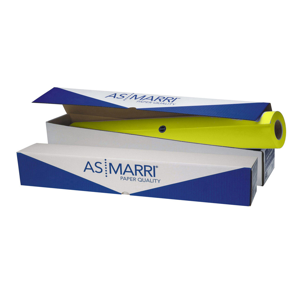 ROTOLO CARTA 91,4X45 AS MARRI PLOTTER 100GR 8429 GIALLO FLUO