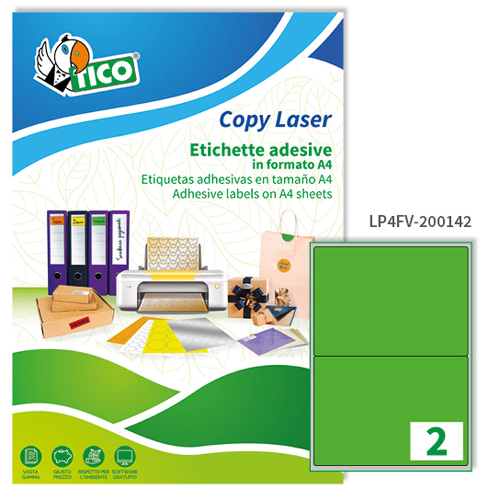 ETICHETTE COPY LASER COLORATE 200X142 2ET.X70FF