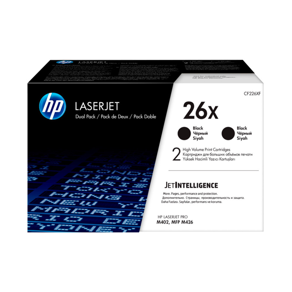 26X TONER HP CF226XD DUAL PACK PER LASERJET M402DN MFP M426D