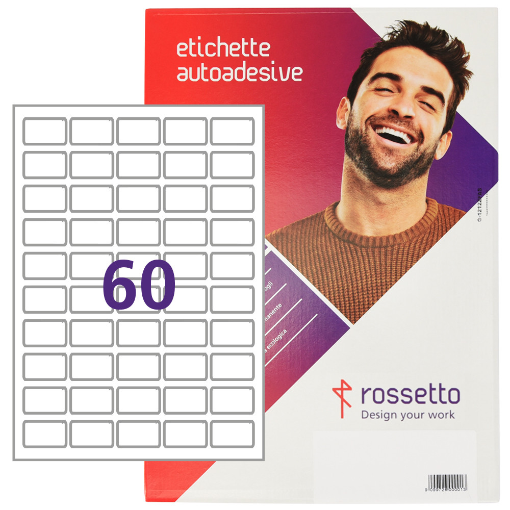 ETICHETTE ROSSETTO 37,5X23,5MM (60ET.X100FF) AN/AR