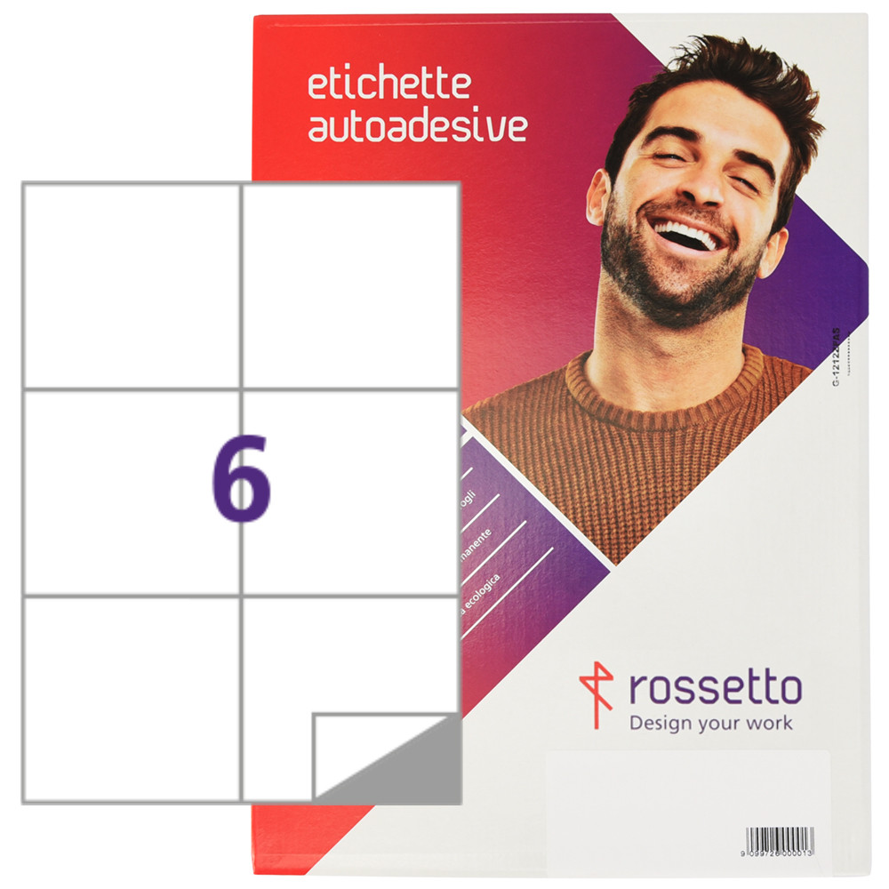 ETICHETTE ROSSETTO 105X99MM (06ET.X100FF) S/MARGIN