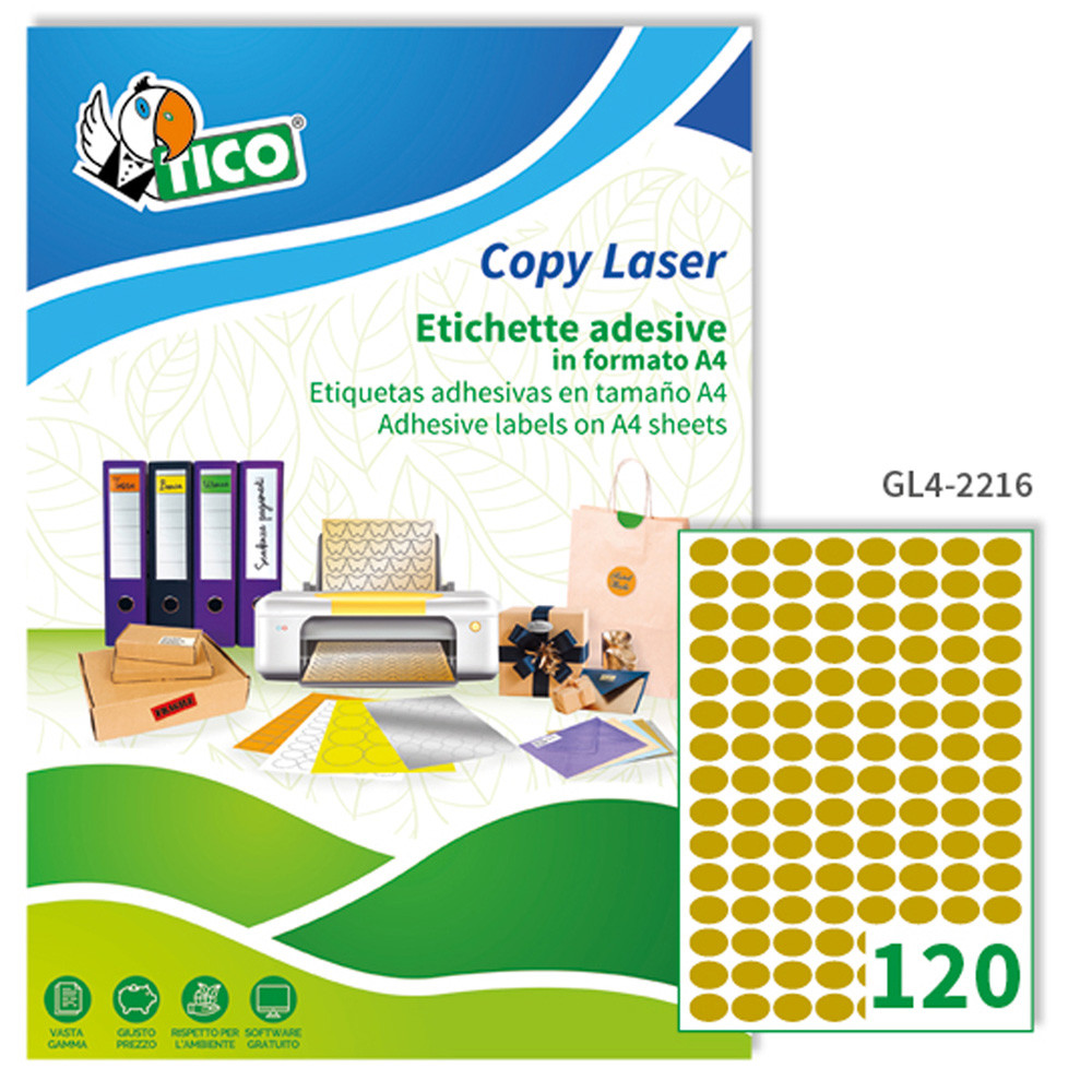 ETICHETTE AVERY TICO OVALI 22X16MM (120ETX100FF)