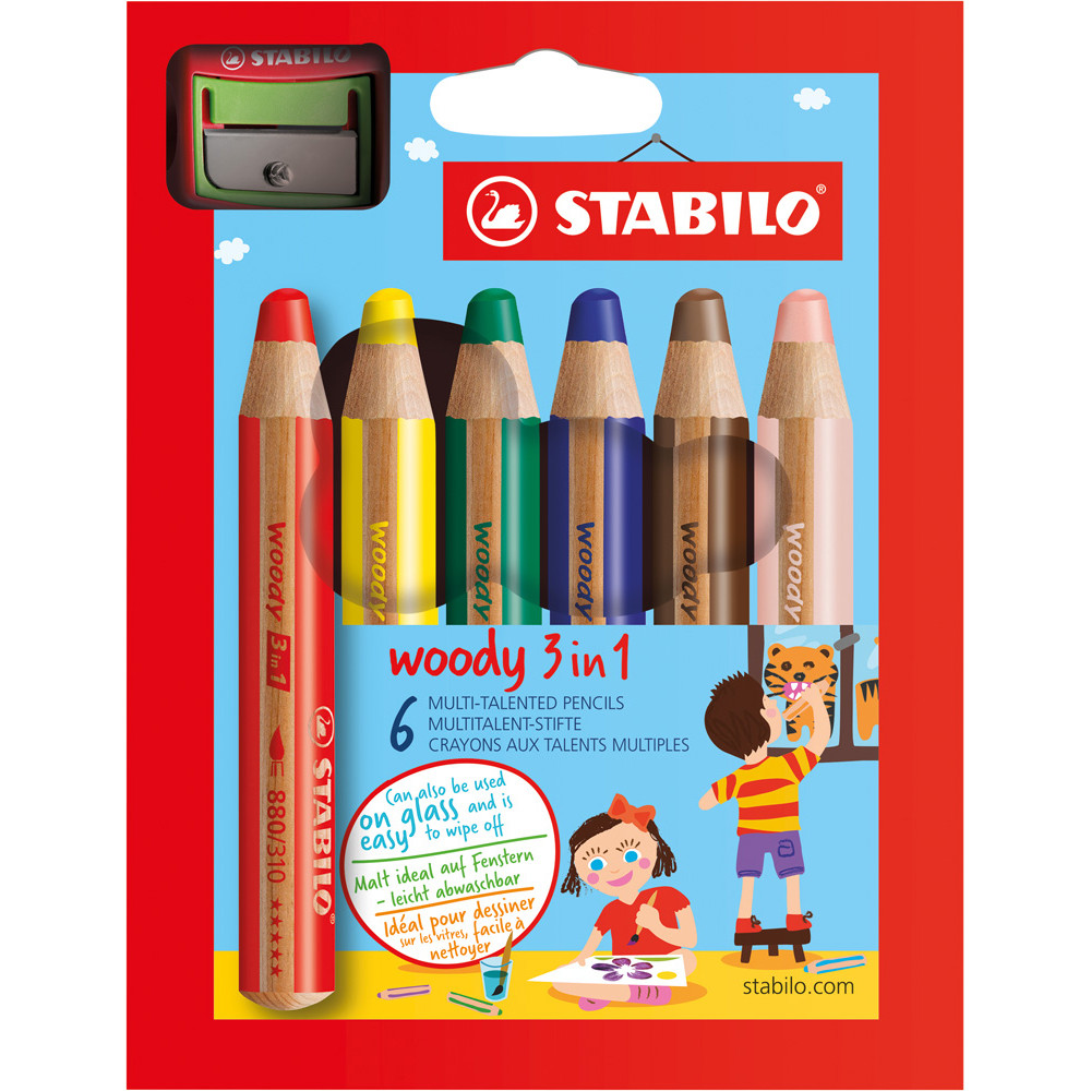MATITONI COLORATI STABILO WOODY 3 IN 1 (CF.6PZ)