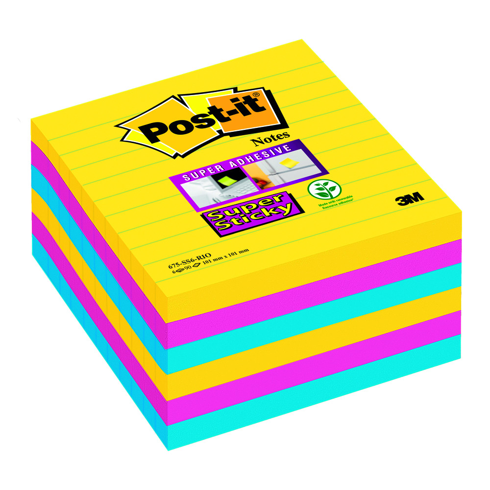 POST-IT S.STICKY 101X101MM 90FF XL CARNIVAL (CF.6PZ)