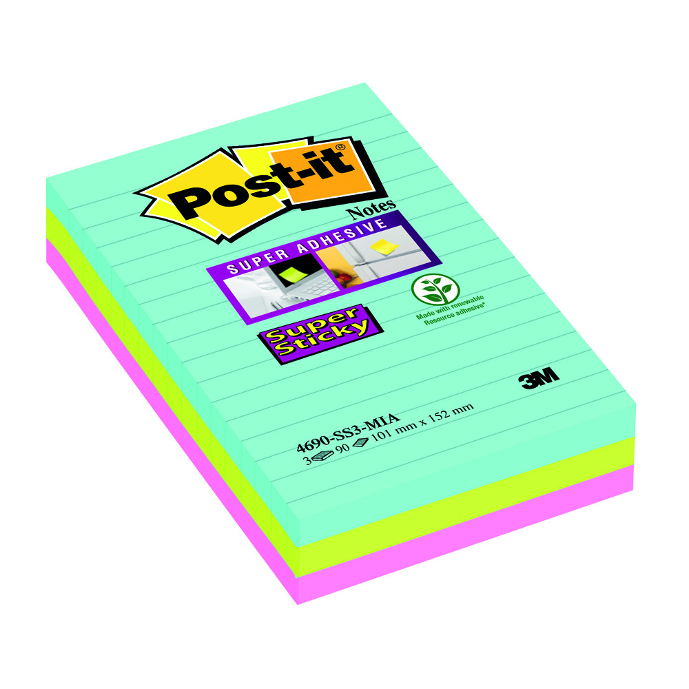 POST IT S.STICKY 101X152MM 90 FF XXL COSMIC(CF.3PZ)