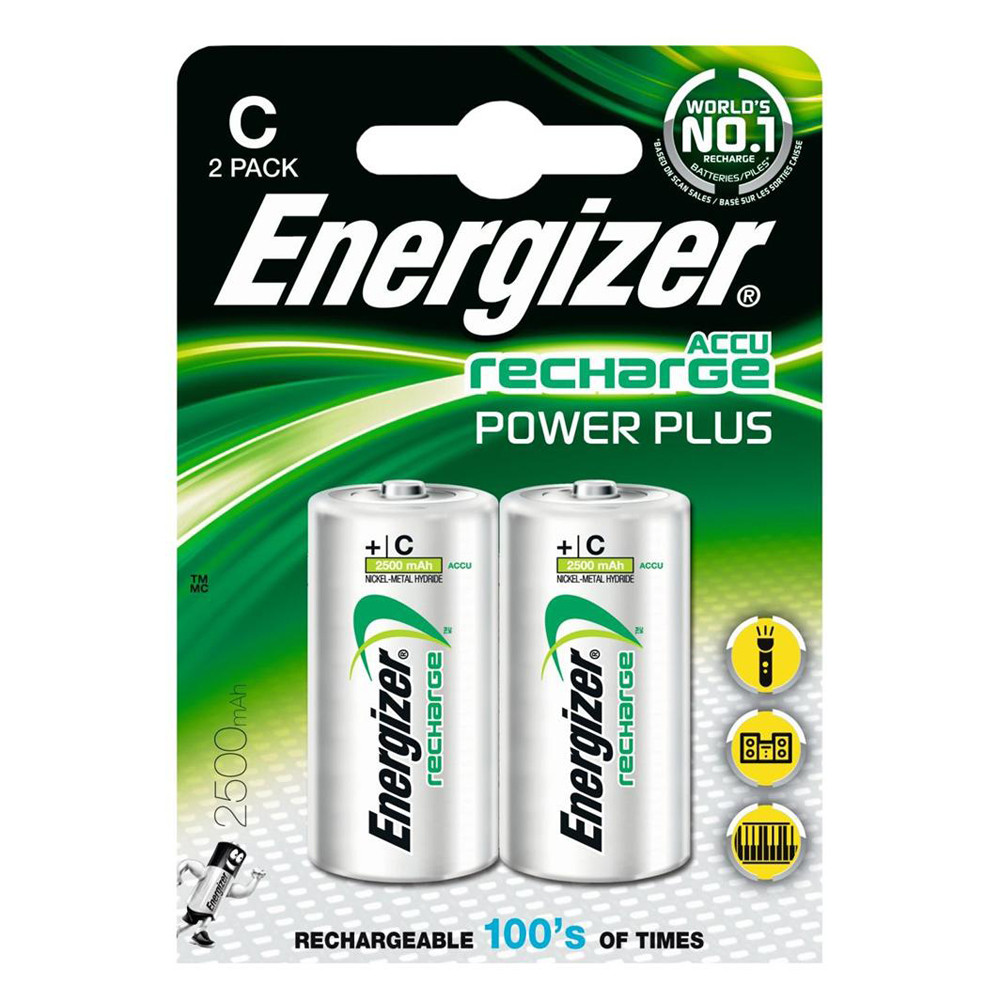 BATTERIA RICARICABILE ENERGIZER TORCIA D (CF.2PZ)