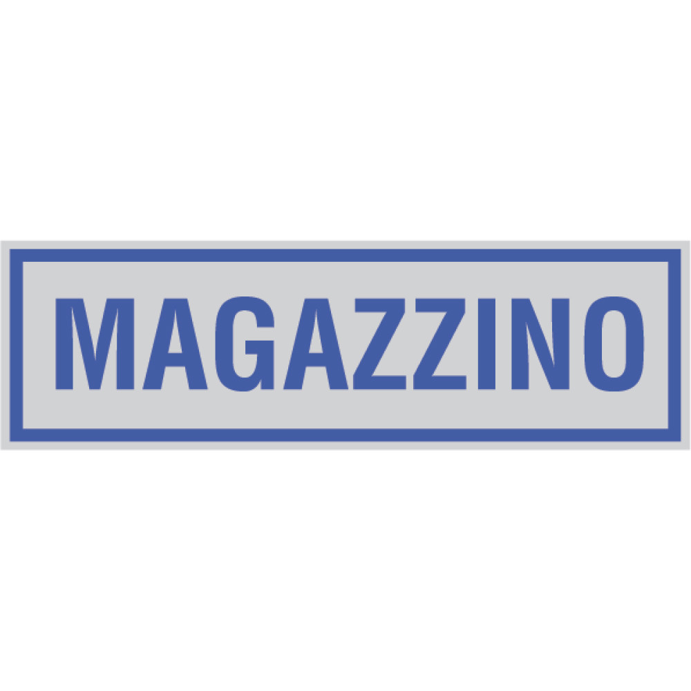 ETICHETTA ARGENTO 165X50MM "MAGAZZINO"