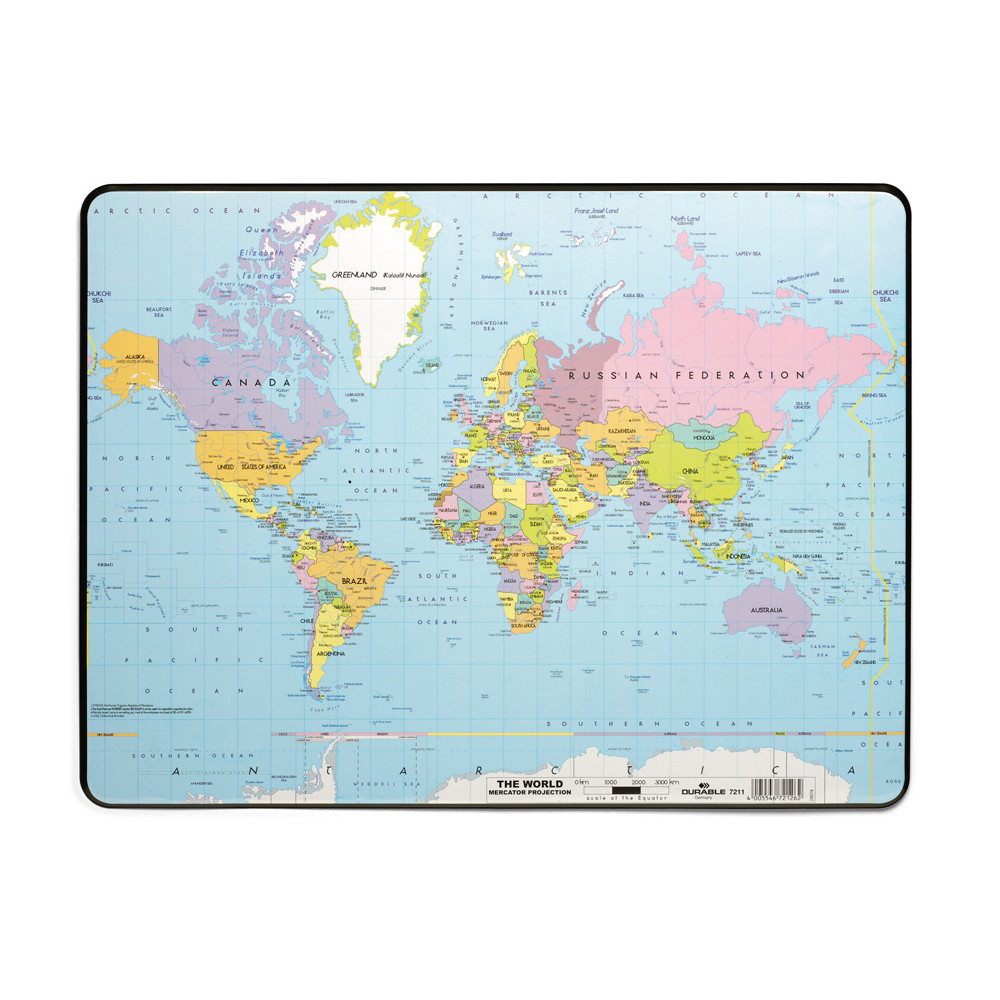 SOTTOMANO DURABLE CON MAPPA MONDIALE 530X400 MM