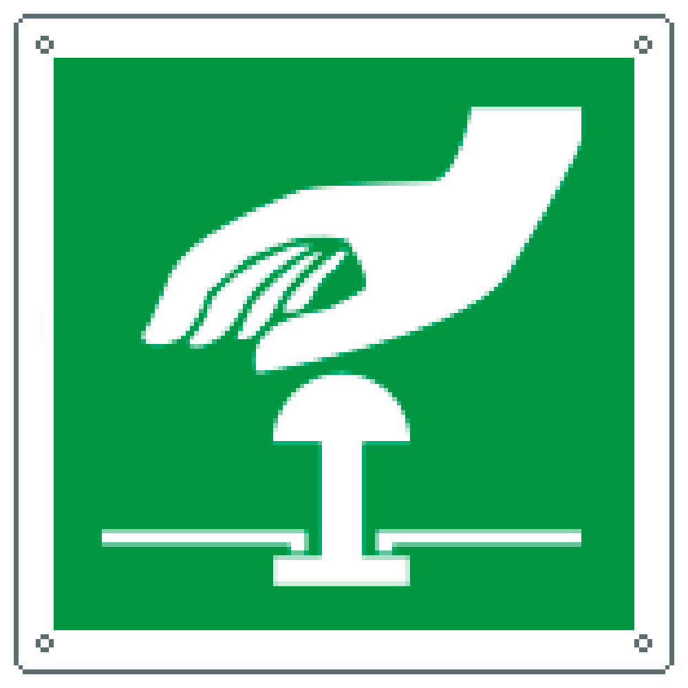 CARTELLO ALLUM.250X250MM "PULSANTE DI EMERGENZA"