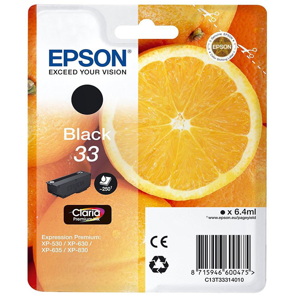 C13T333140   EPSON CARTUCCIA NERA T33 ARANCIA