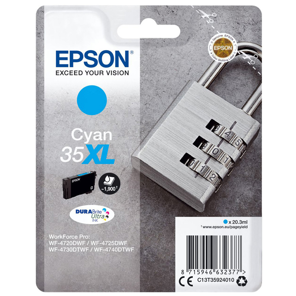 C13T359240   EPSON CARTUCCIA CIANO 35XL LUCCHETTO