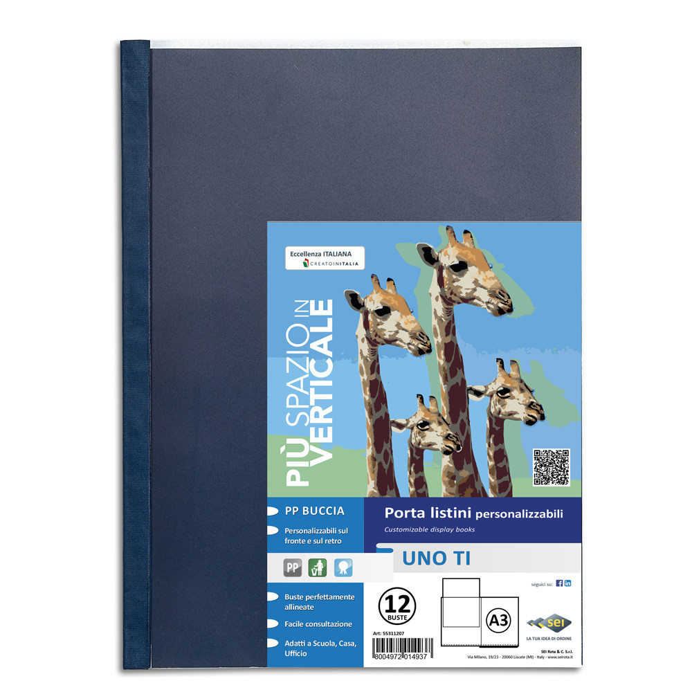 PORTALISTINO PERSONALIZZ.UNO-TI A3 12 BUSTE VERTIC