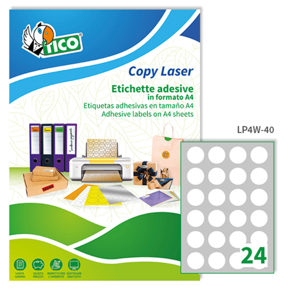 ETICHETTE COPY LASER TICODIAM 40 CF100FF 24ET.X FO