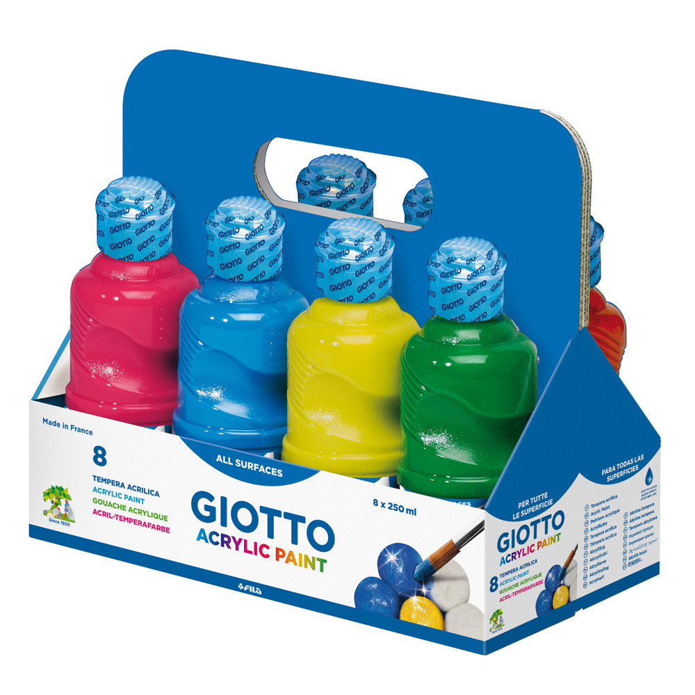 SCHOOLPACK 8 FLACONI TEMPERA PRONTA 250 ML ASSORT