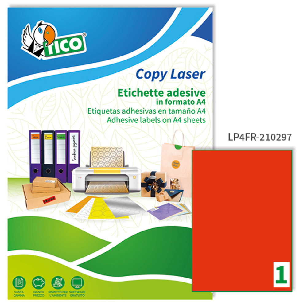 ETICHETTE COPY LASER TICO 210X297MM (CF.70PZ)