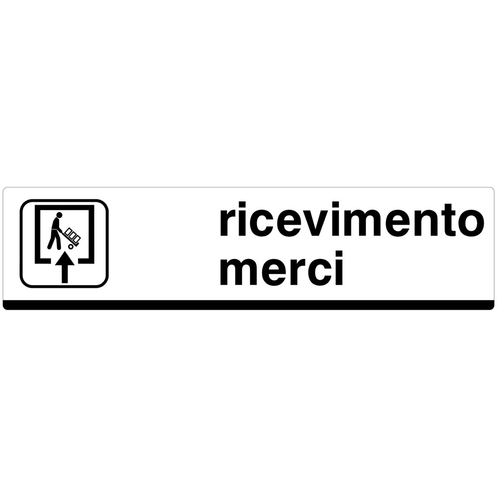 CARTELLO ALLUM.1000X250MM"RICEVIMENTO MERCI"