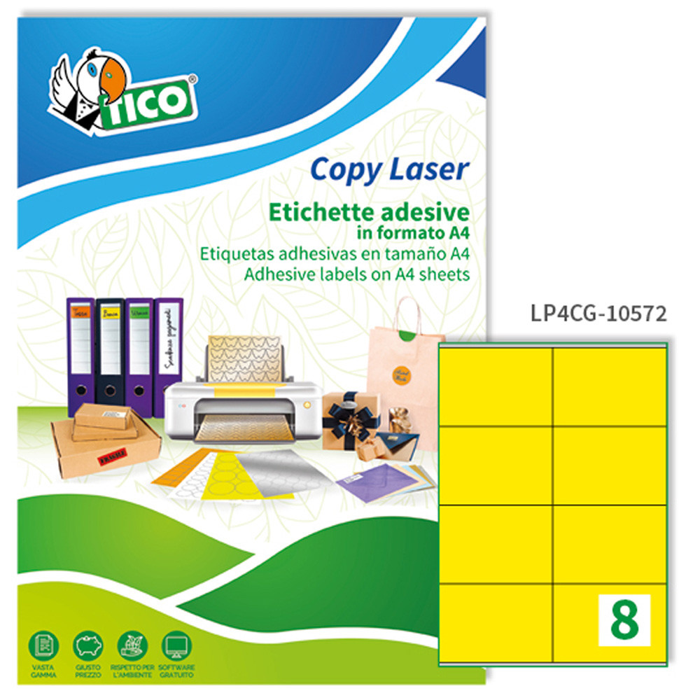 ETICHETTE COPY LASER TICO 105X72MM (CF.70PZ)