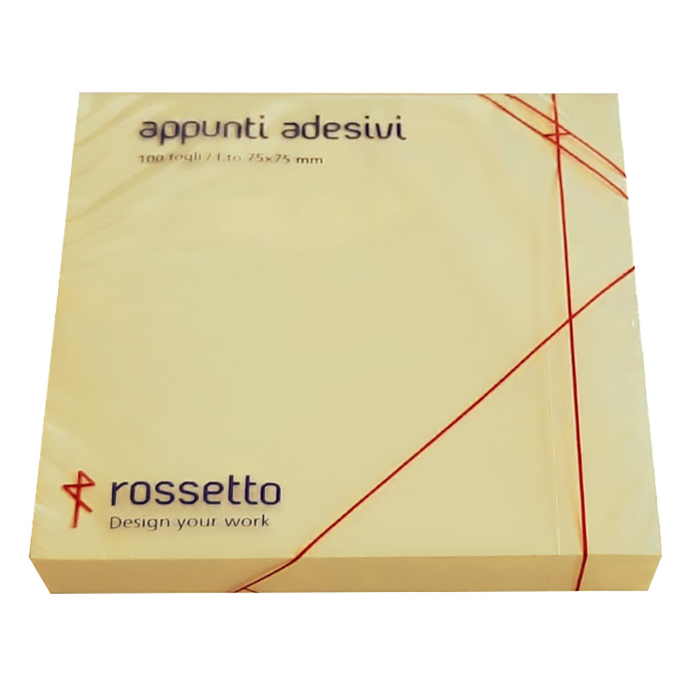 BLOCCO FOGLIETTI ADESIVI ROSSETTO 75X75MM 100FF