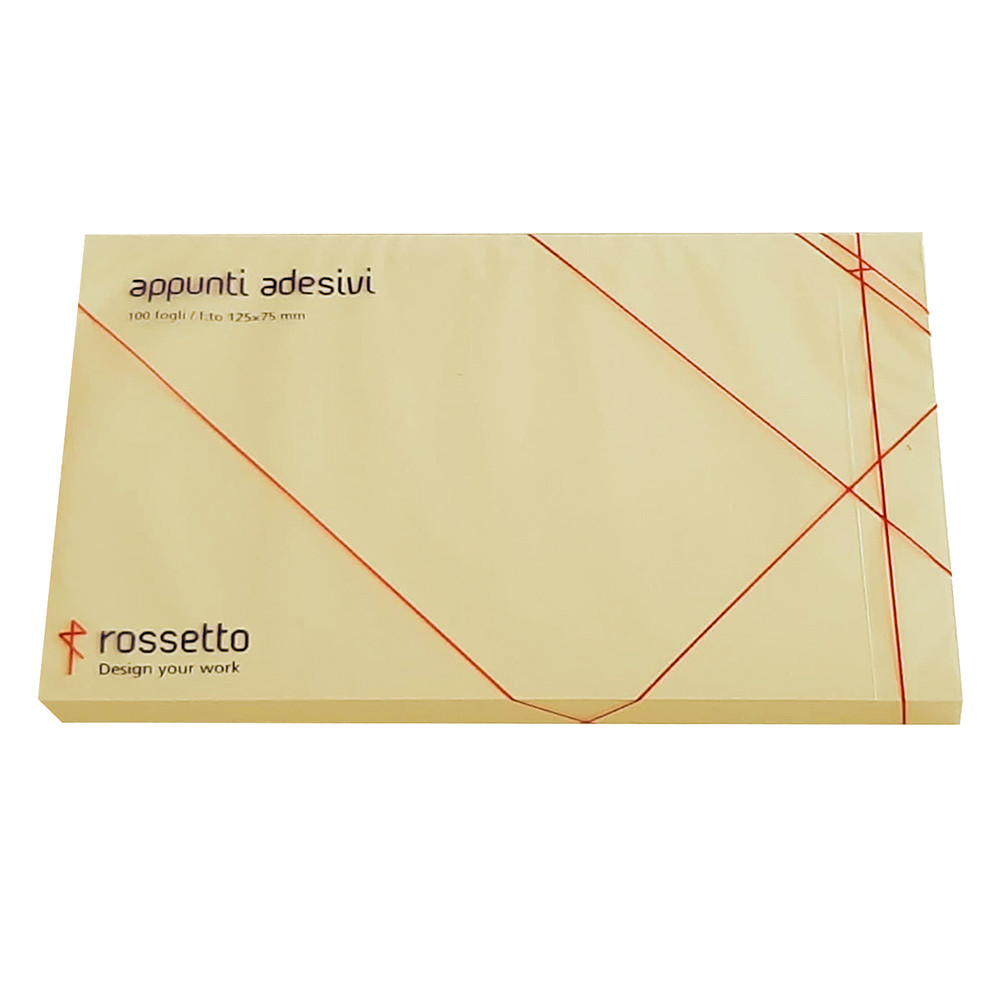 BLOCCO FOGLIETTI ADESIVI ROSSETTO 75X125MM 100FF