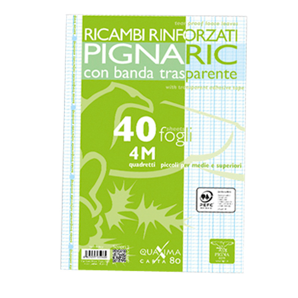 RICAMBIO RINFORZATI PIGNARIC PERF.UN. A4 80GR 40FF