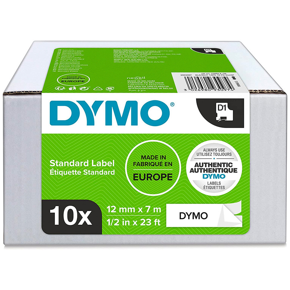 NASTRI DYMO D1 MM12X7MT NERO/BIANCO (CF.10PZ)