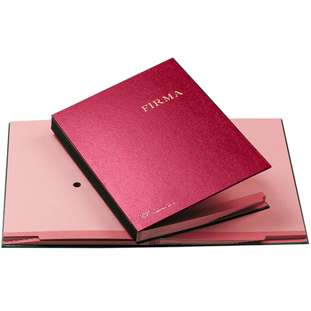 LIBRO FIRMA FRASCHINI 24X34CM DERMOIDE ROSSO