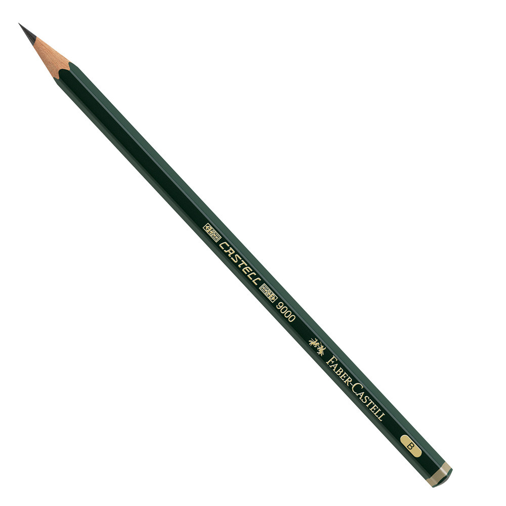 MATITA FABER CASTELL 9000 GRAD. B GREEN