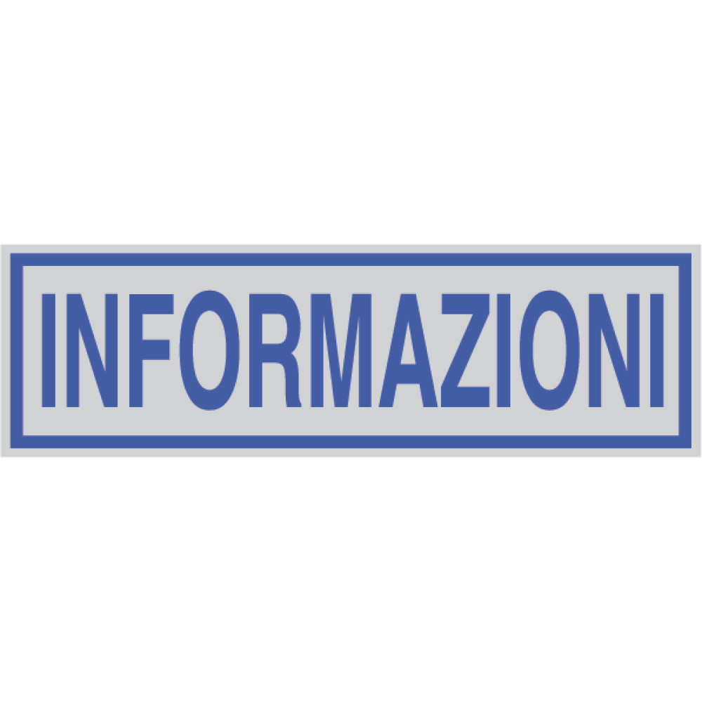 ETICHETTA ARGENTO "INFORMAZIONI"