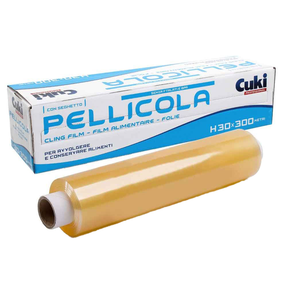 ROTOLO PELLICOLA TRASPARENTE PVC 300MMX300MT CUKI