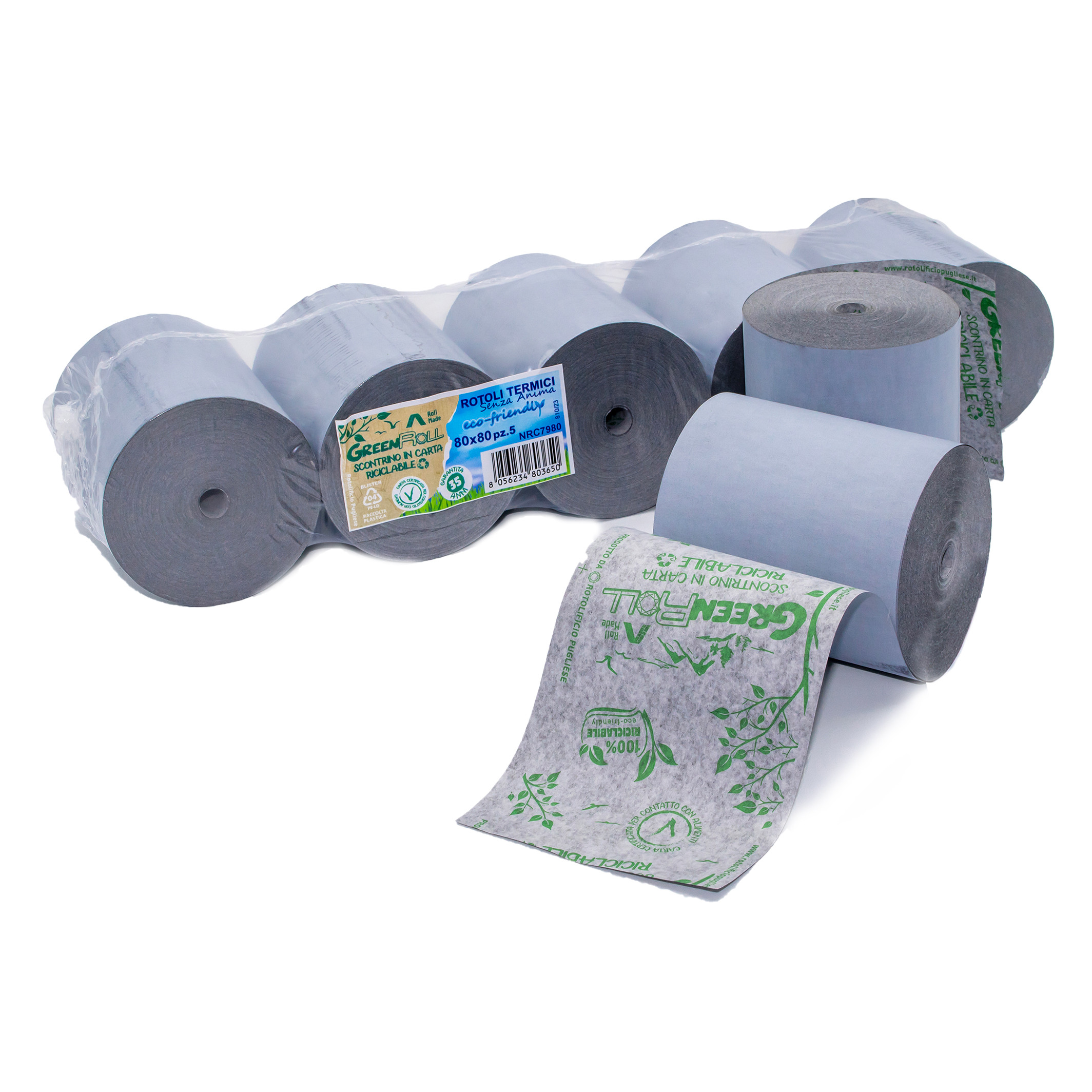 ROTOLO CARTA TERMICA 80X80 ECO FRIENDLY SENZA ANIMA