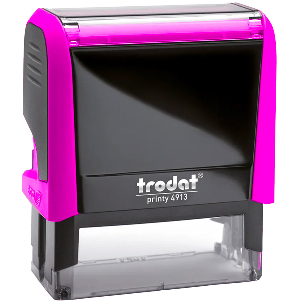 TIMBRO TRODAT NEON FUCSIA 4913 F.TO 58X22MM TESTO NERO 4 RG