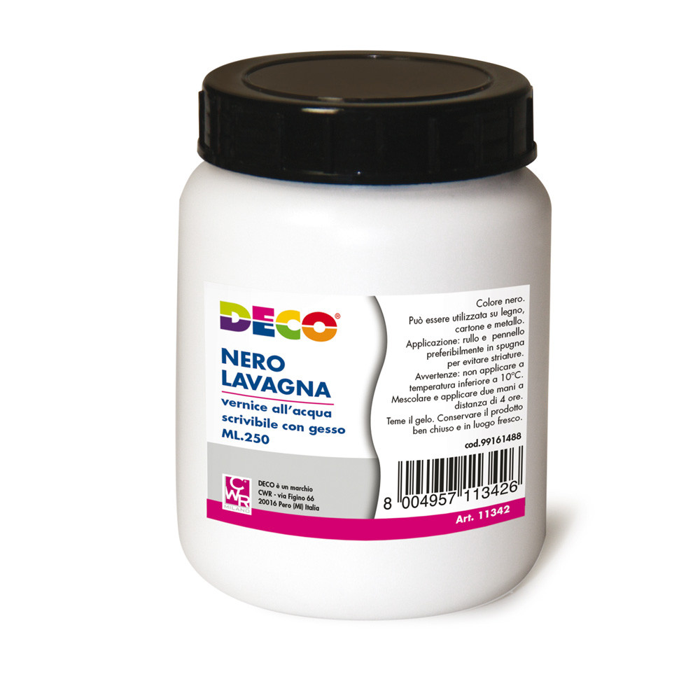 VERNICE LAVAGNA ALL'ACQUA NERO 250ML DECO