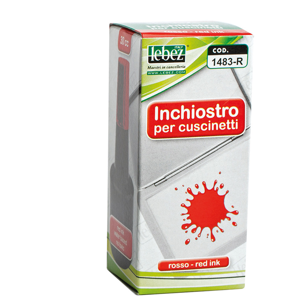 INCHIOSTRO ROSSO 30ML ART.1483 S/OLIO X CUSCINETTI