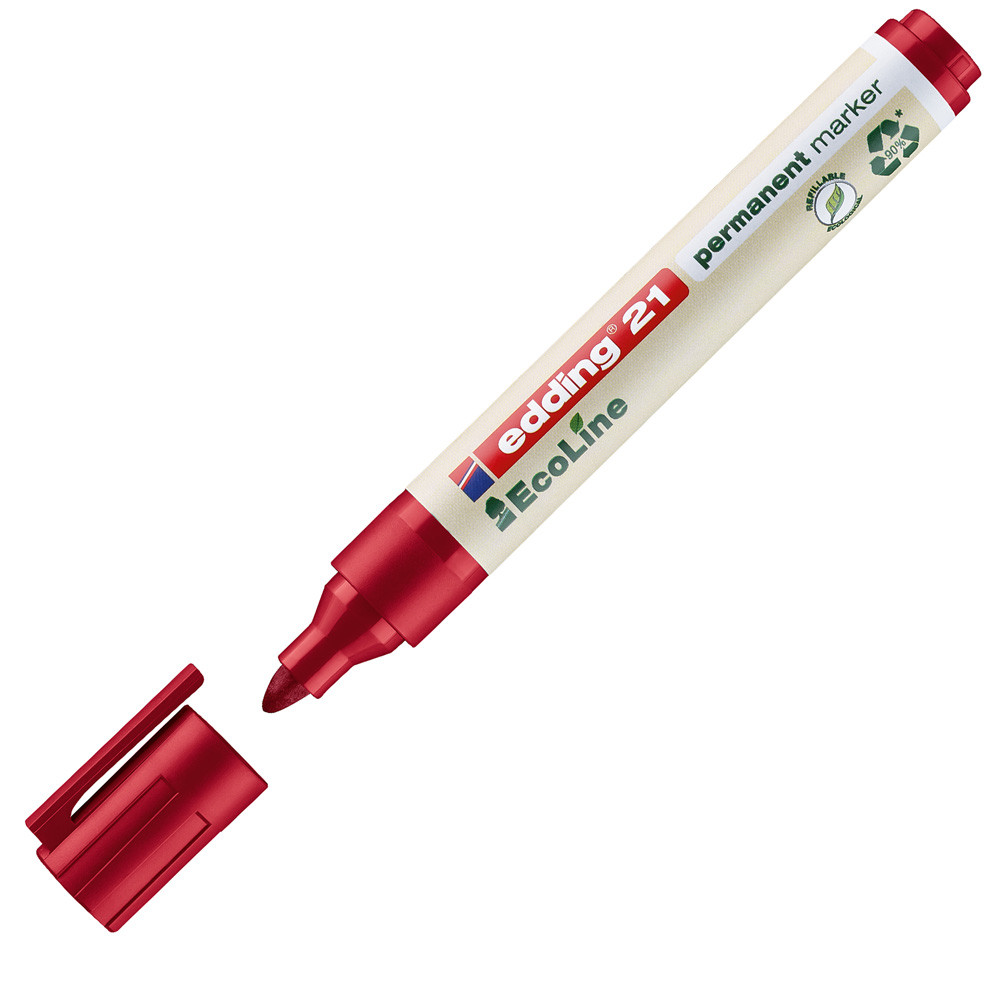 MARCATORE PERMANENTE 21 ECOLINE P.CONICA ROSSO EDD