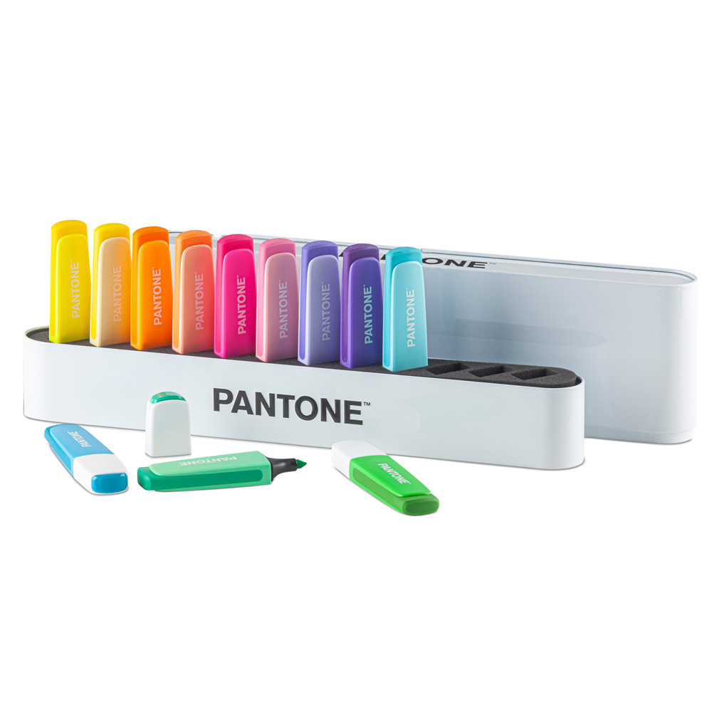 DESK SET 12 EVIDENZIATORI COLORI ASSORTITI PANTONE