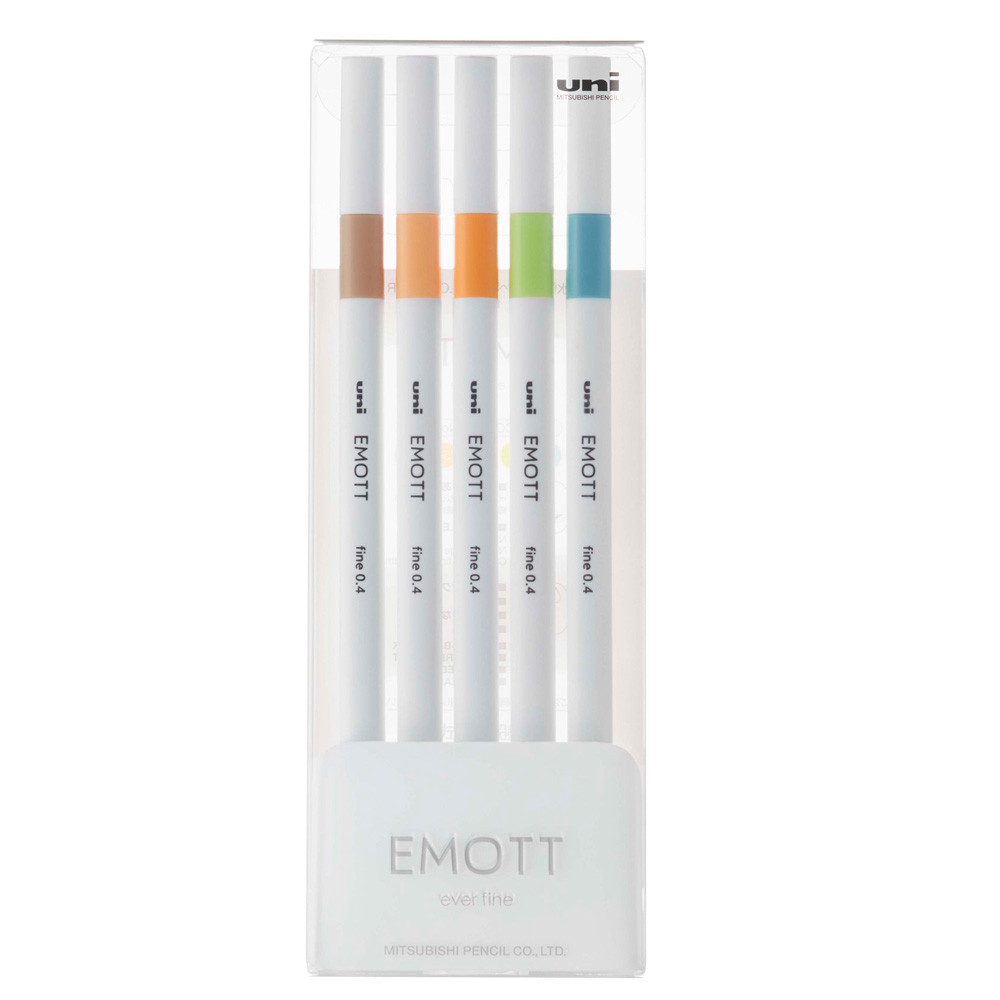 ASTUCCIO 5 FINELINER EMOTT TRATTO 0.4MM COLORI ASS