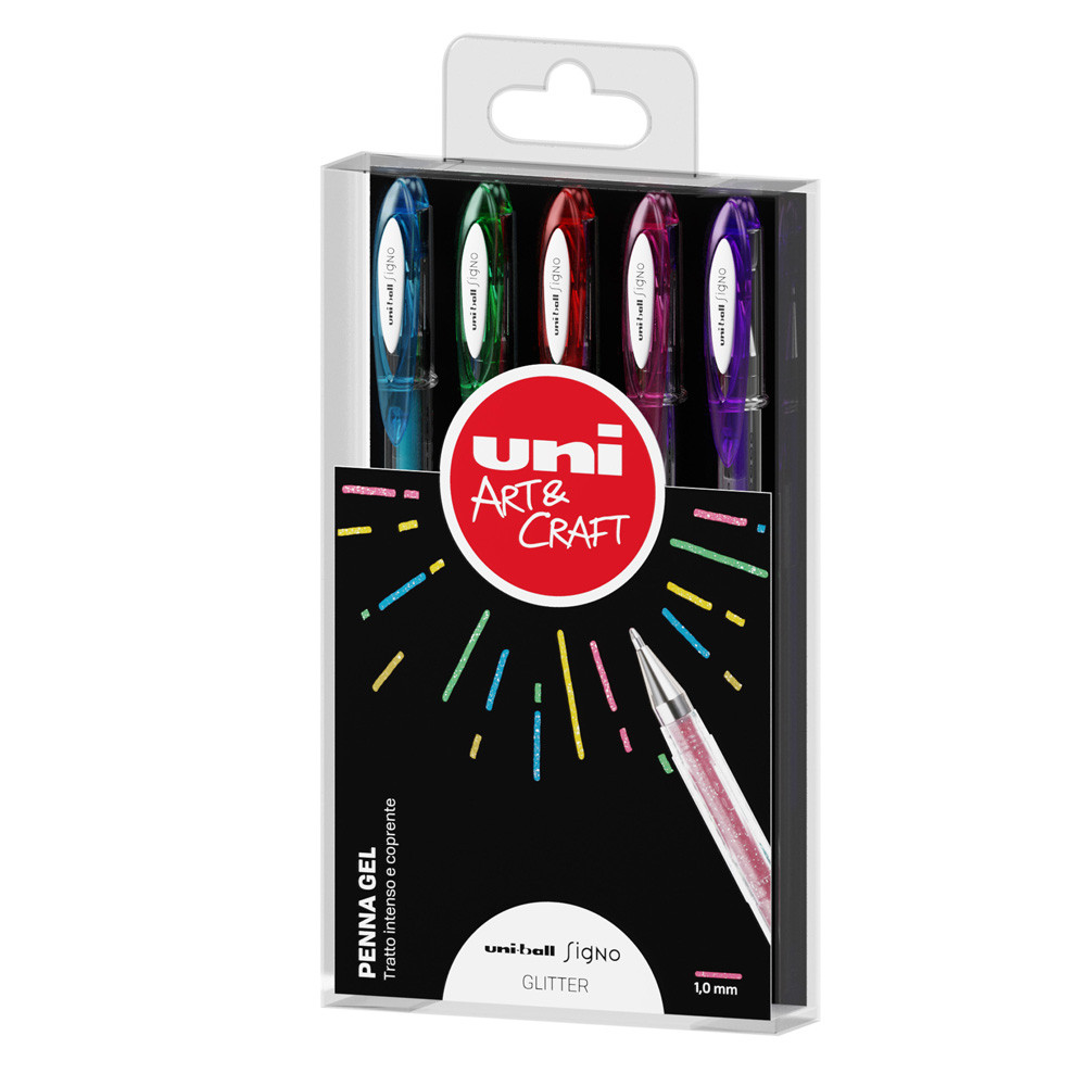 AST. 5 PENNA SFERA GEL UNI-BALL SIGNO 1,0MM COL. A