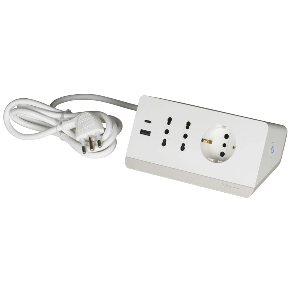 MULTIPRESA C/PROLUNGA 2MT 2 10/16A 1 SCHUKO 2USB