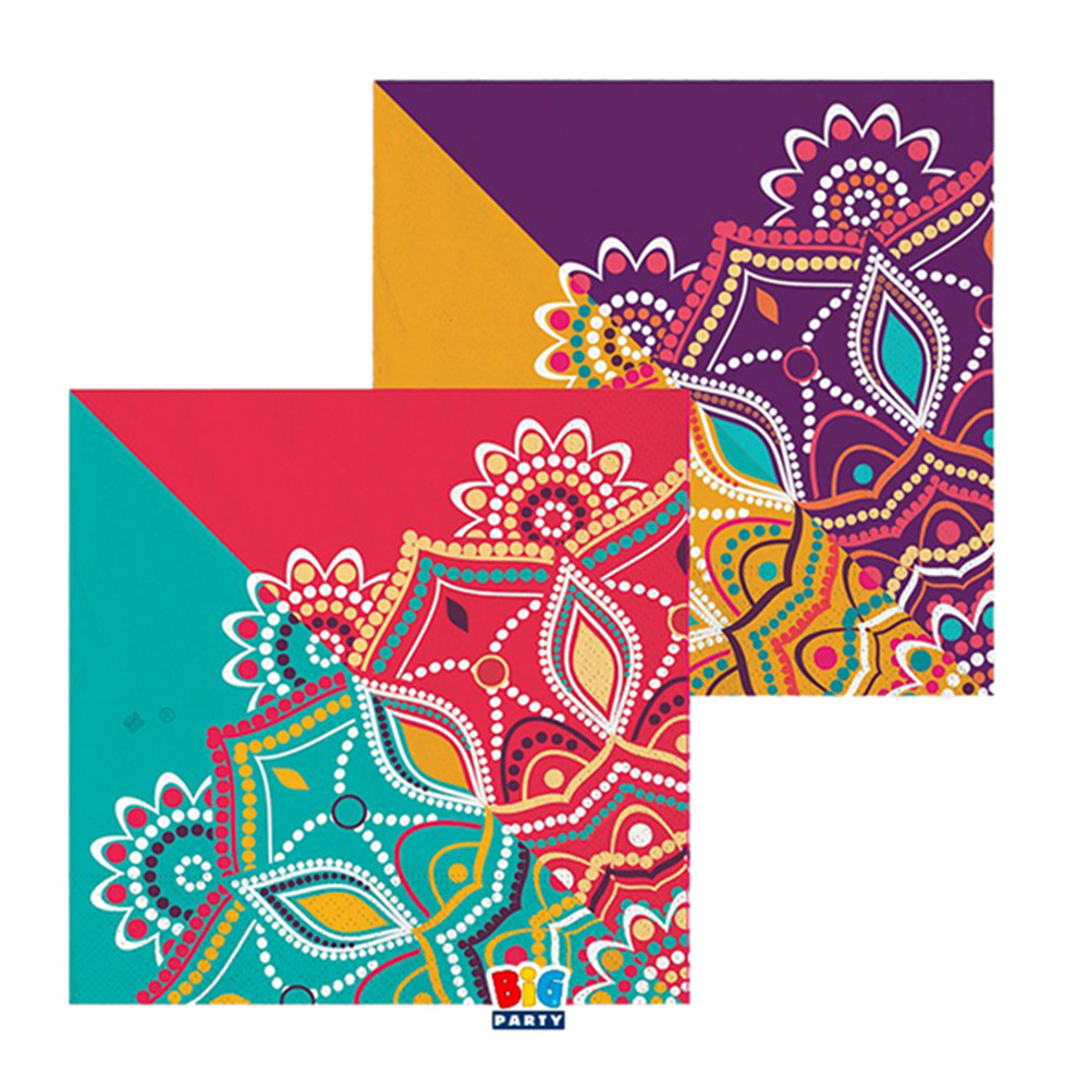 TOVAGLIOLO MANDALA BIG PARTY 33X33 CM (CF.20PZ)
