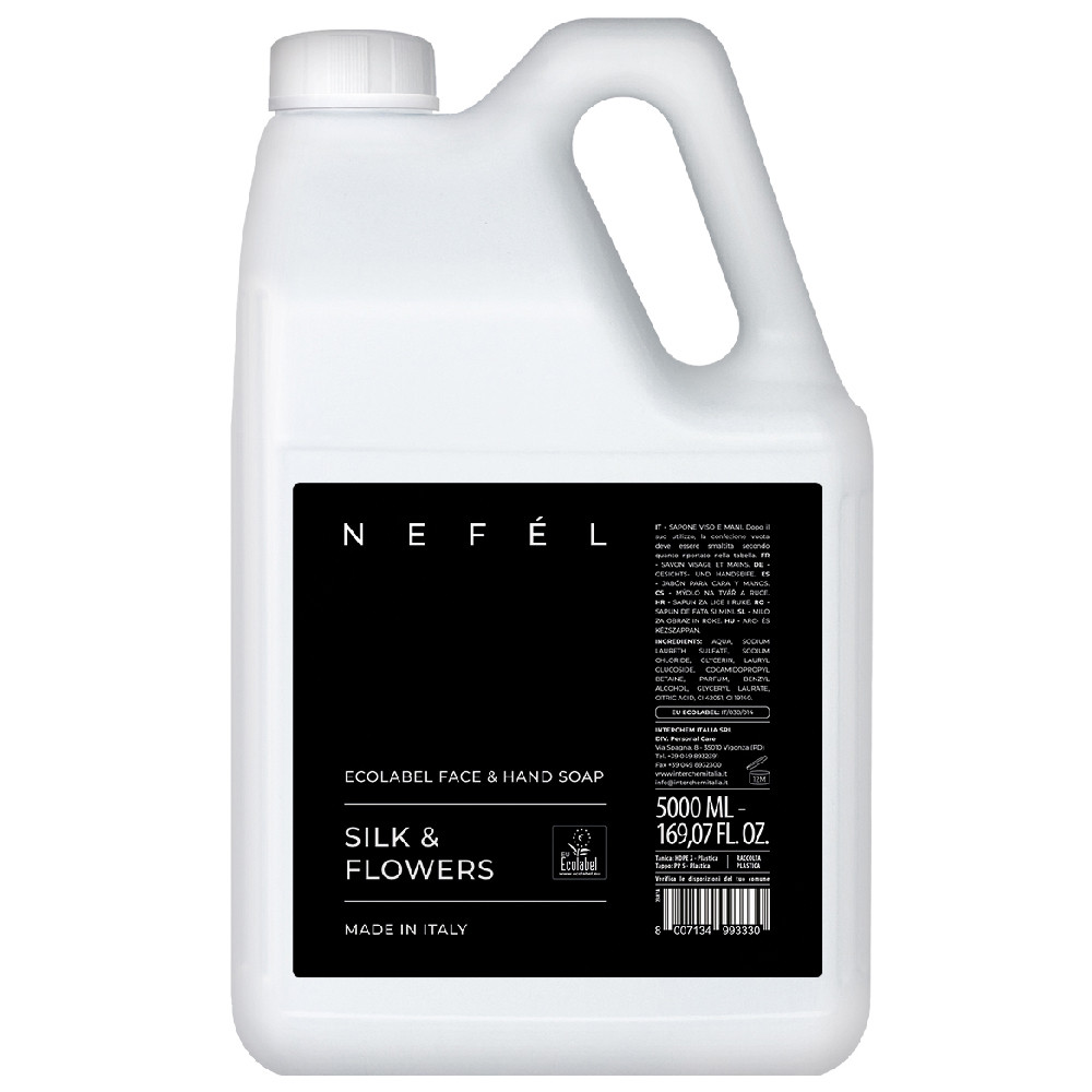 SAPONE MANI/VISO NEFEL ECOLABEL SILK FLOWERS 5LT