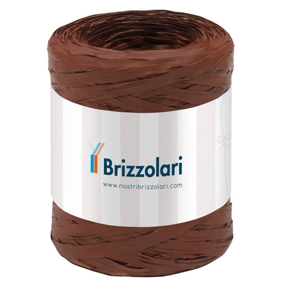 NASTRO RAFIA SINTETICA MARRONE 14 5MMX200MT BRIZZO