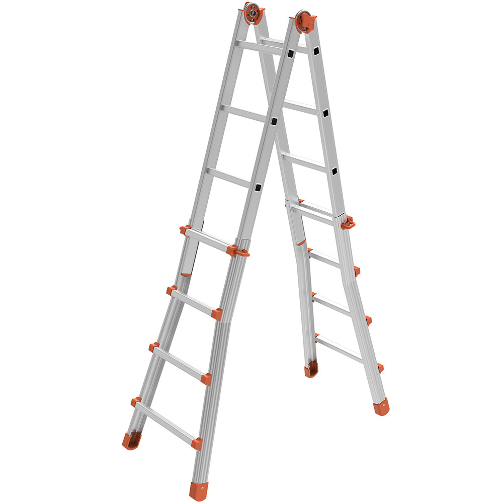 SCALA IN ALLUMINIO TELESCOPICA 8+8 GRADINI