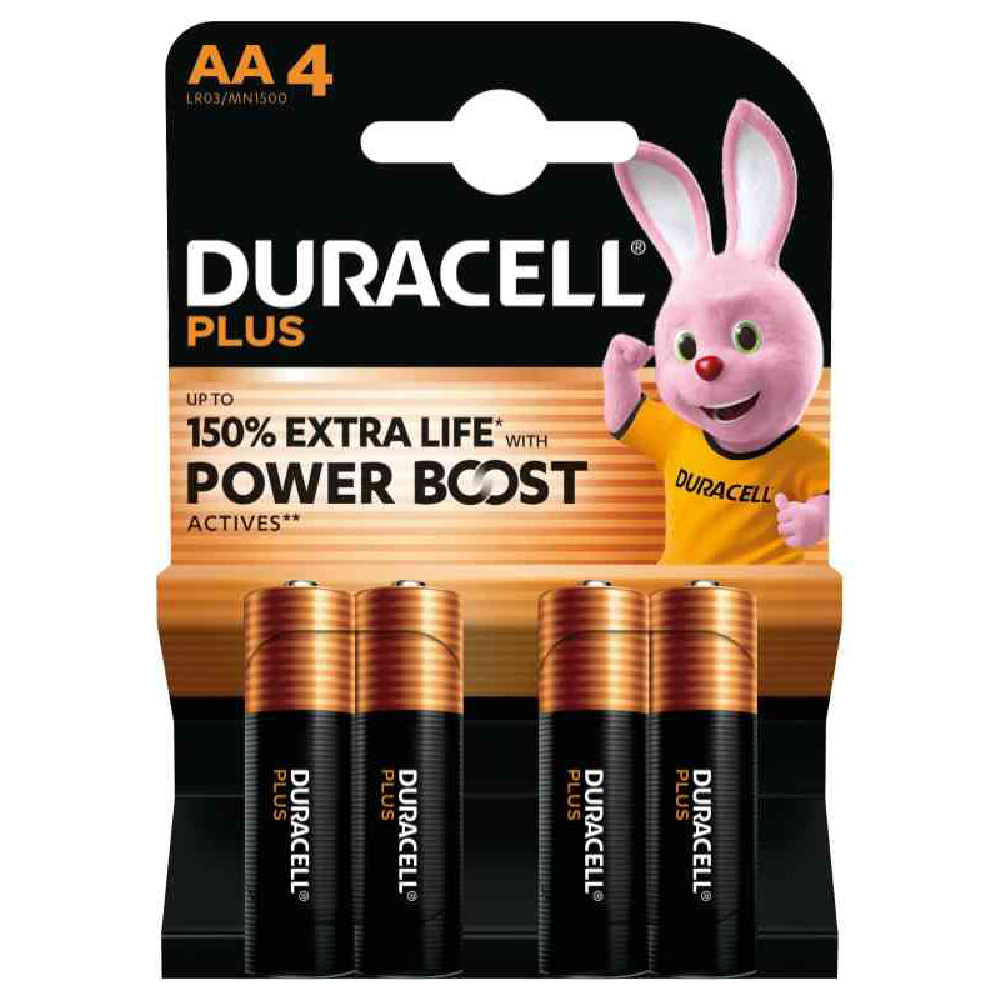 BATTERIA DURACELL PLUS POWER STILO AA (CF.4PZ)
