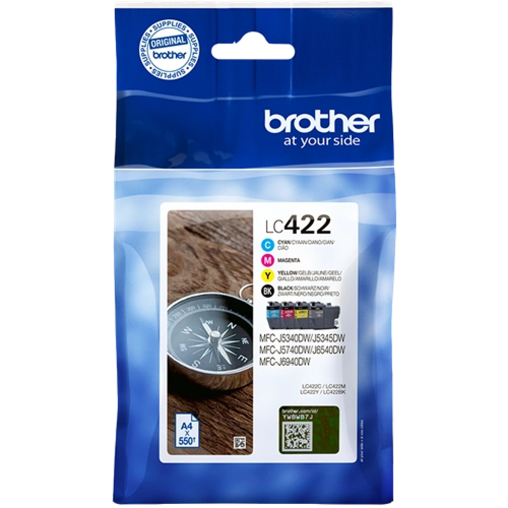 LC422VAL KIT 4 CARTUCCIA BROTHER UNA X COLORE