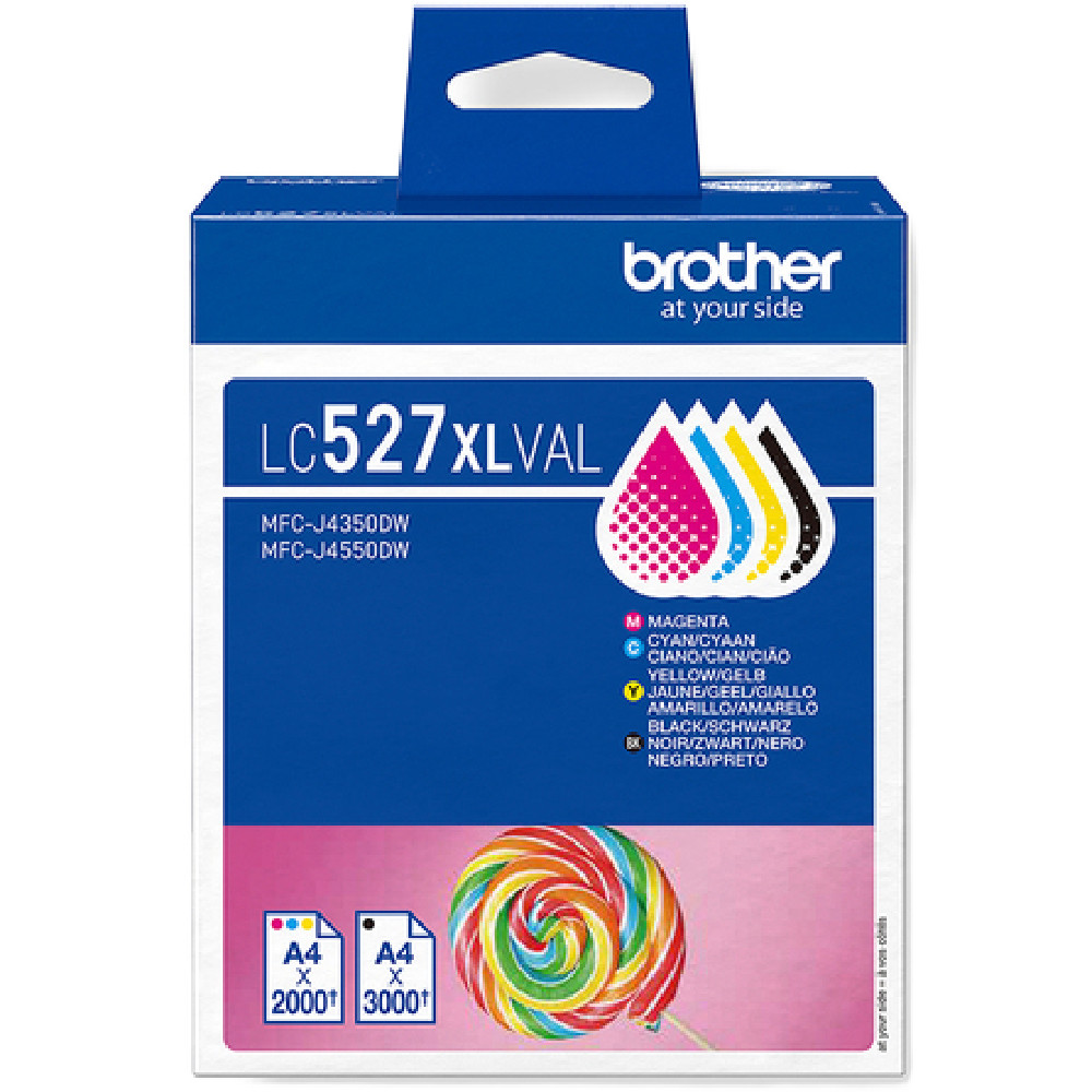 LC527XLVAL KIT 4 CARTUCCEBROTHER 1XCOL MFCJ4350DW