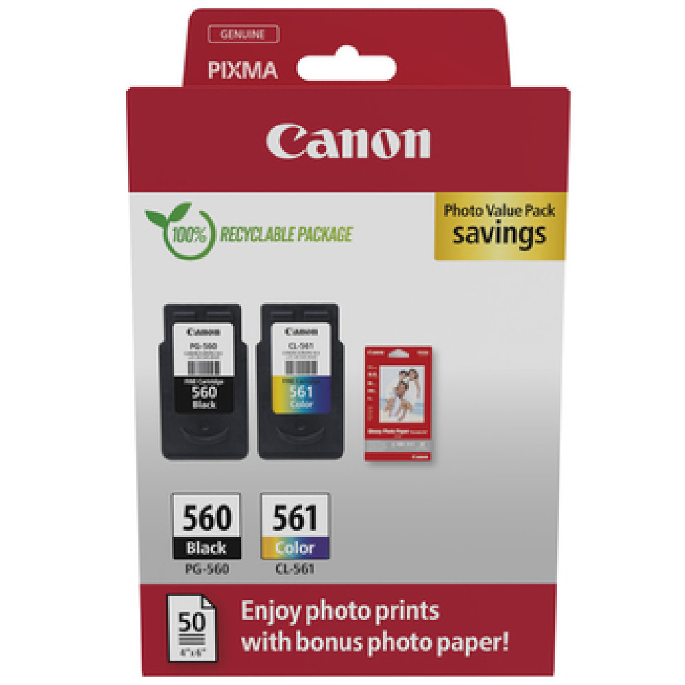 CARTUCCIA CANON PG-560/CL-561 PVP PAPER + INK C