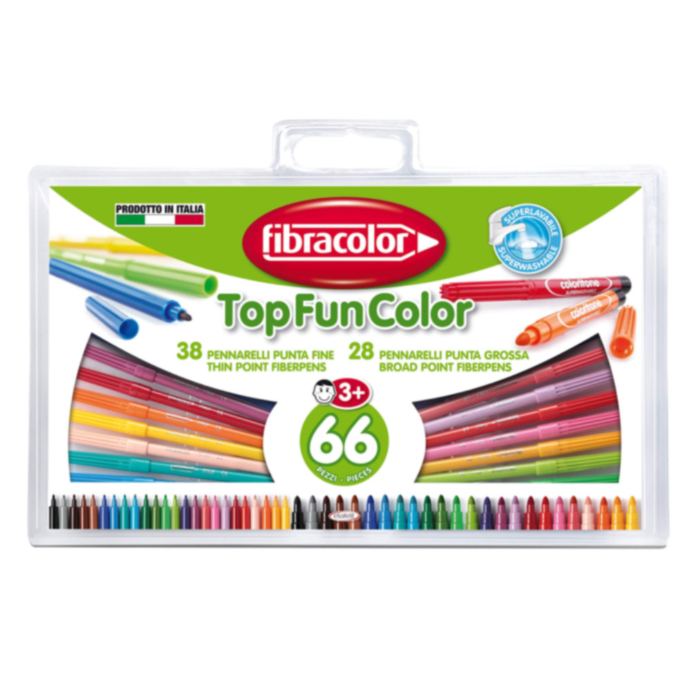 VALIGIETTA FIBRACOLOR TOP FUN 66 PEZZI