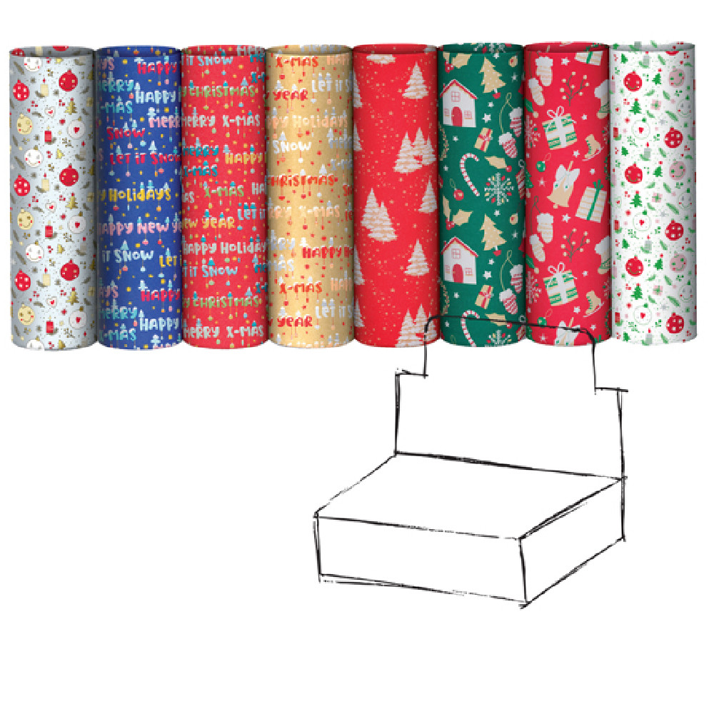 CARTA REGALO RICICLATA 70X100CM NATALE (100FF)