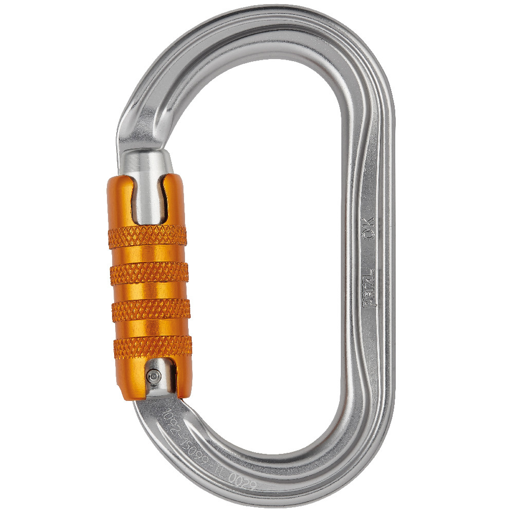 MOSCHETTONE PETZL OK OVALE A LEVA IN ALLUMINIO
