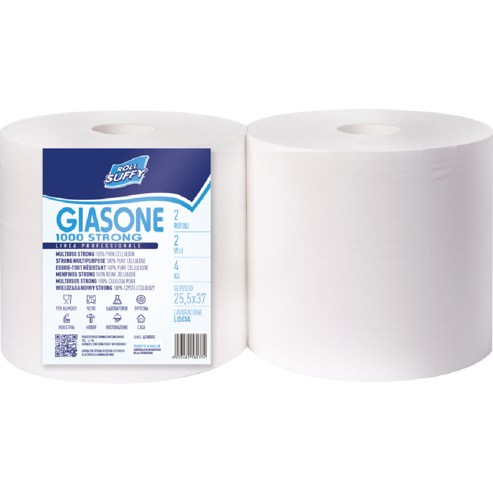 ASCIUGATUTTO 800 STRAPPI 4KG PURA CELLULOSA 2 VELI